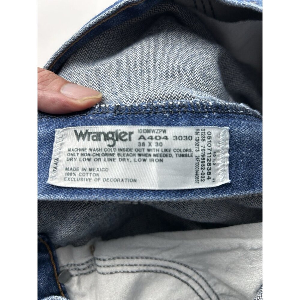 Vintage Wrangler 38X30 100% Cotton Straight Leg Jeans 1013MWZPW Cowboy Cut - Picture 5 of 14